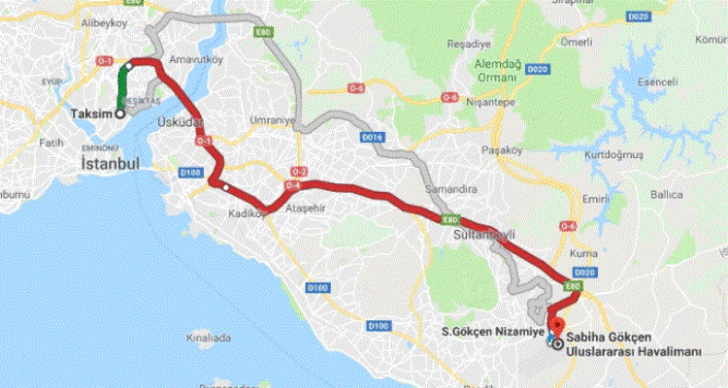 Sabiha gökçen Havalimanına nasıl gidilir?